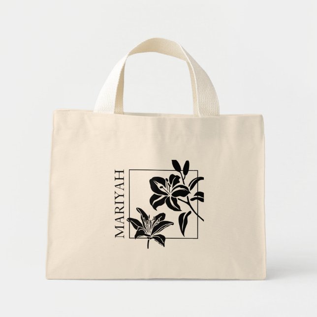 Personalisierte Tiger-Lily Mini-Tasche Mini Stoffbeutel (Vorne)