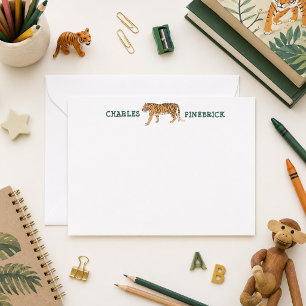 Personalisierte Tiger-Note-Karte Mitteilungskarte