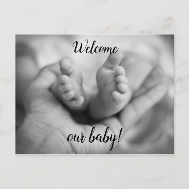 Personalisierte Tiny Baby Toes Postkarte (Vorderseite)