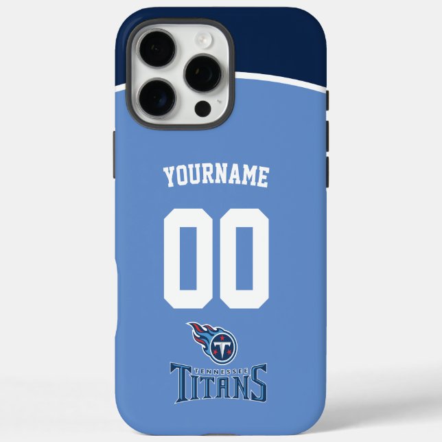 Personalisierte Titans Jersey American Football iPhone 16 Pro Max Hülle (Rückseite)