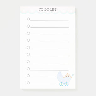Personalisierte To-Do-Liste & Babywagen Post-it No Klebezettel