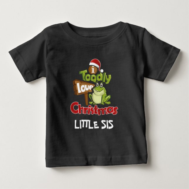 Personalisierte Toadly Liebe Weihnachten Matching  Baby T-shirt (Vorderseite)