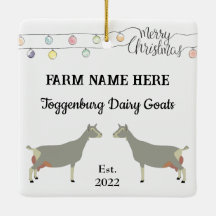 Personalisierte Toggenburg Milchziege Weihnachten