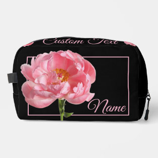 Personalisierte Toilettenbeutel - Pink Peony Waschbeutel