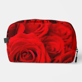 Personalisierte Toilettenbeutel - Rote Rosen Waschbeutel
