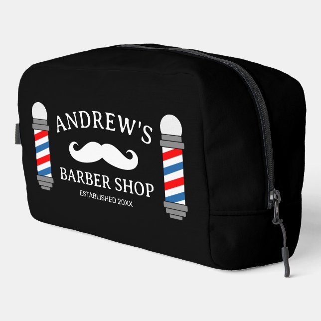 Personalisierte Toilettentasche mit Friseurlogo Waschbeutel (Rechte Ecke)