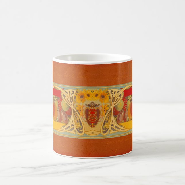 Personalisierte toskanische Sonnenblume-und Kaffeetasse (Mittel)