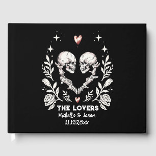 Personalisierte Totenliebhaber Gothic Skeletts Hoc Gästebuch