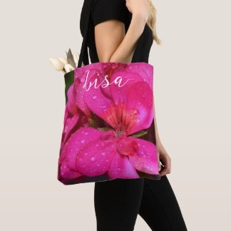 Personalisierte Tragetaschen - Rosa Geranium Tasche