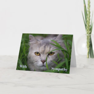 Personalisierte Trauerkarte für Katzen - Gedenken  Karte
