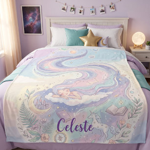 Personalisierte traumhafte Pastell-Himmel-Decke Fleecedecke