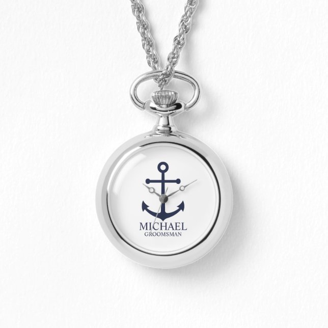 Personalisierte Trauzeuge der Nautischen Marine Armbanduhr (Vorderseite)
