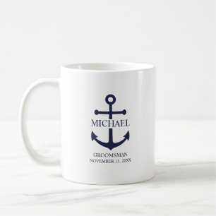 Personalisierte Trauzeuge der Nautischen Marine Kaffeetasse