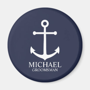 Personalisierte Trauzeuge der Nautischen Marine Magnet