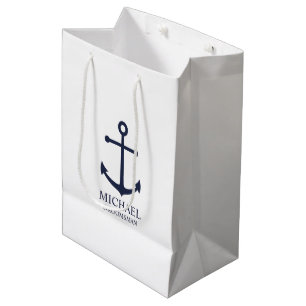 Personalisierte Trauzeuge der Nautischen Marine Mittlere Geschenktüte