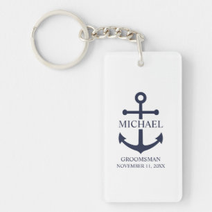 Personalisierte Trauzeuge der Nautischen Marine Schlüsselanhänger