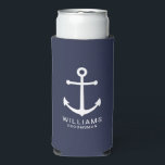 Personalisierte Trauzeuge der Nautischen Marine Selters Dosenkühler<br><div class="desc">Moderne Minimalistische Nautical Navy Blue Anchor Personalisierte Trauzeugen Can Cooler mit weißem Anker und dem Namen des personalisierten Trauzeugen mit dem Titel in weißen modernen Sans Serif Schriftart Stil auf marineblau Hintergrund. Auch perfekt für Trauzeuge,  Brautvater,  Ringträger,  Trauzeugin,  Blume Mädchen,  Brautmutter und mehr.</div>