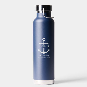 Personalisierte Trauzeuge der Nautischen Marine Trinkflasche