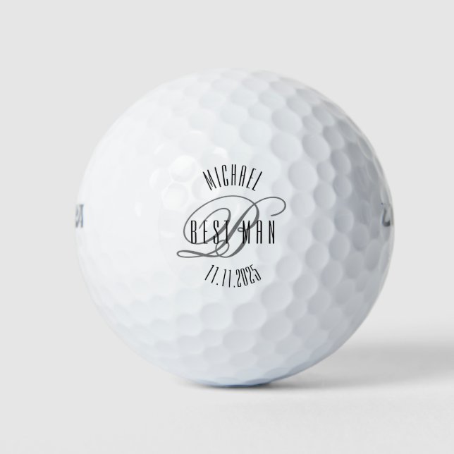 Personalisierte Trauzeuge-Hochzeit Golfball (Vorderseite)