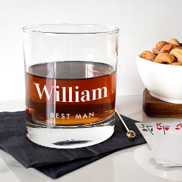 Personalisierte Trauzeuge-Hochzeit Whiskyglas