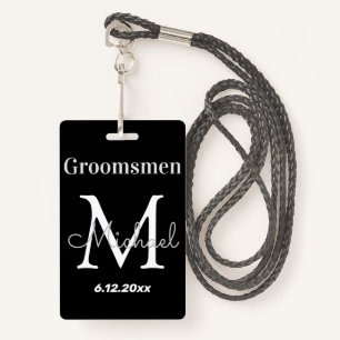 personalisierte Trauzeugen elegante Schwarze Hochz Ausweis
