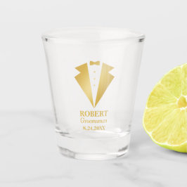 Personalisierte Trauzeugen Tuxedo Schnapsglas