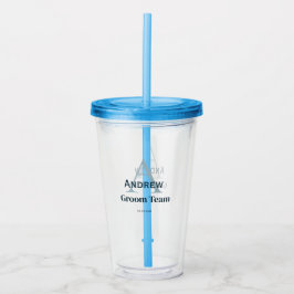 personalisierte Trauzeugen von einfachen Monogramm Acryltrinkbecher