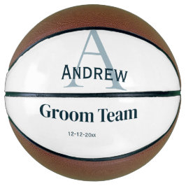 personalisierte Trauzeugen von einfachen Monogramm Basketball