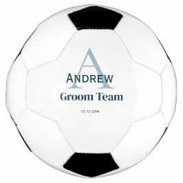 personalisierte Trauzeugen von einfachen Monogramm Fußball