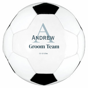 personalisierte Trauzeugen von einfachen Monogramm Fußball