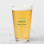 personalisierte Trauzeugen von einfachen Monogramm Glas<br><div class="desc">Gestaltung</div>