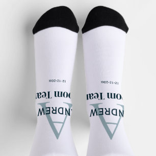 personalisierte Trauzeugen von einfachen Monogramm Socken