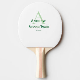 personalisierte Trauzeugen von einfachen Monogramm Tischtennis Schläger