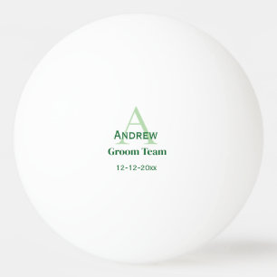 personalisierte Trauzeugen von einfachen Monogramm Tischtennisball