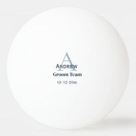 personalisierte Trauzeugen von einfachen Monogramm Tischtennisball