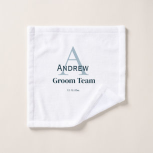 personalisierte Trauzeugen von einfachen Monogramm Waschlappen