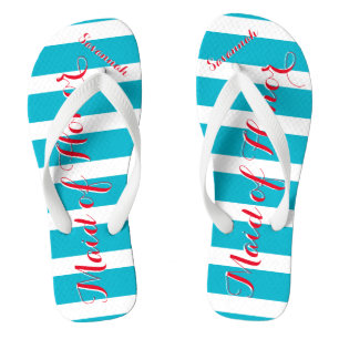 Personalisierte Trauzeugin Aqua oder Farbe Flip Flops