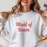 Personalisierte Trauzeugin Bachelorette Bridal Sweatshirt<br><div class="desc">Personalisierte Trauzeugin Bachelorette Bridal Sweatshirt. Dieses elegante und vereinfachende rosafarbene Bridal Sweatshirt mit Ihrem Namen als Trauzeugin unter elegantem Schriftzeichen können Sie ganz individuell gestalten. Perfekt als Bachelorette oder Brautparty Geschenk für Ihre Ehrenmatrone,  während Sie Ihre kommende Hochzeit feiern.</div>