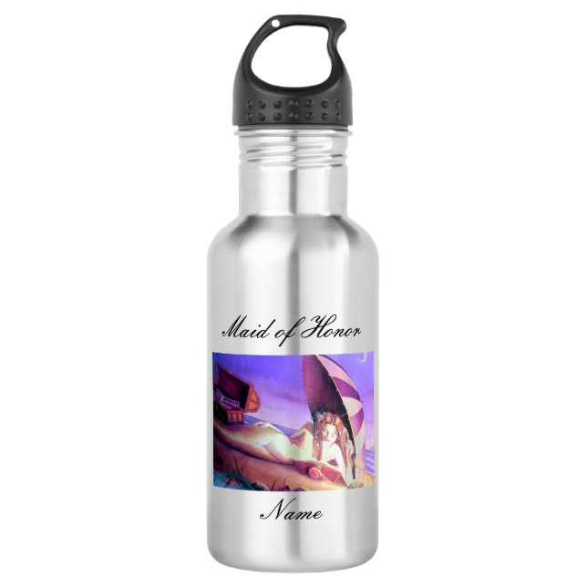 Personalisierte Trauzeugin Edelstahlflasche (Vorderseite)