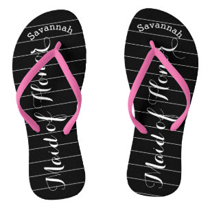 Personalisierte Trauzeugin PINK oder Farbe Flip Flops
