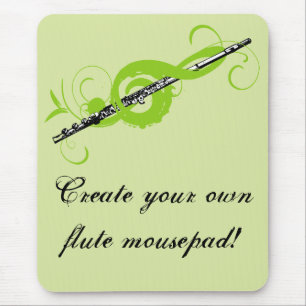 Personalisierte Treble Clef & Flute Mousepad