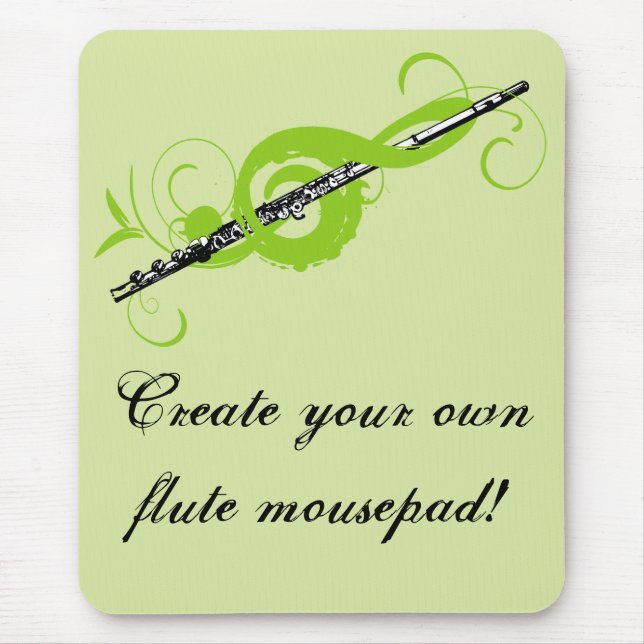 Personalisierte Treble Clef & Flute Mousepad (Vorne)