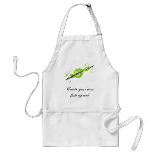Personalisierte Treble Clef & Flute Schürze