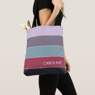 Personalisierte trendige bunte Streifen-Kunst Tasche