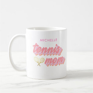 Personalisierte trendige Tennis-Mutter Kaffeetasse