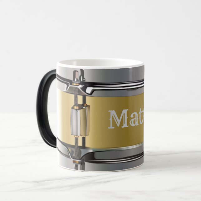 Personalisierte Trommel Morphing-Tasse Verwandlungstasse (Vorderseite Links)