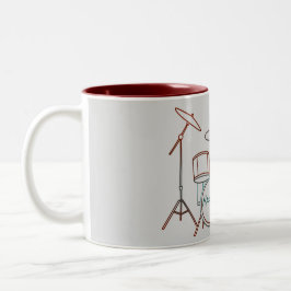 Personalisierte Trommel-Set-Tasse Zweifarbige Tasse
