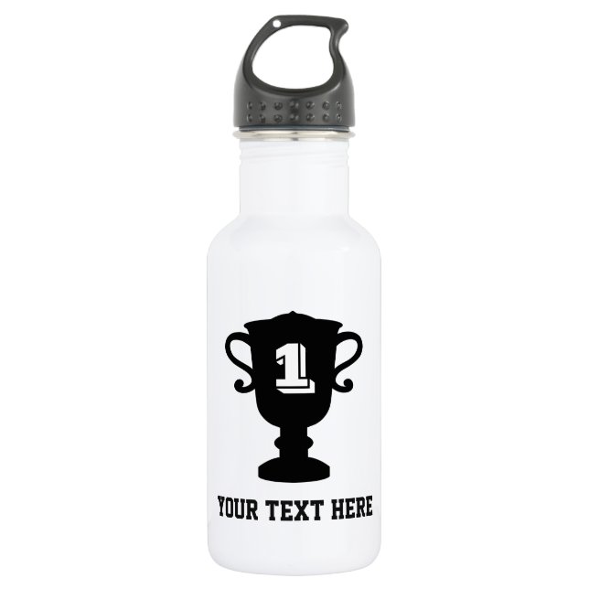 Personalisierte Trophäenflasche für Sportarten Edelstahlflasche (Vorderseite)