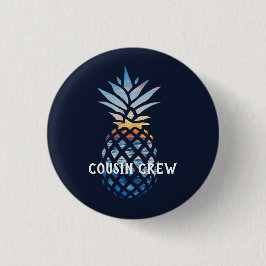 Personalisierte tropische Ananas Button