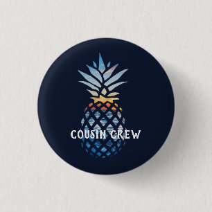 Personalisierte tropische Ananas Button